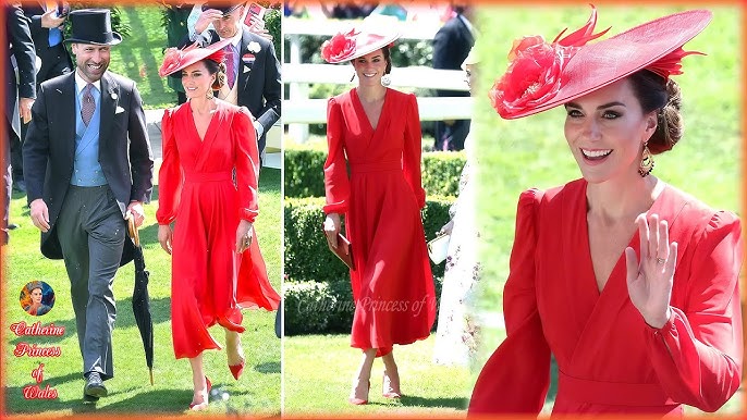 Catherine Steals The Spotlight In Radiant Red Dress As William Can’t Take  His Eyes Off Her