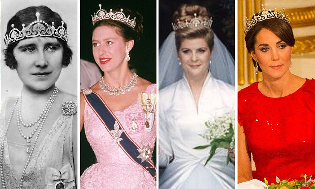 Kate Middleton chooses Princess Margaret's favourite Lotus Flower tiara |  Daily Mail Online