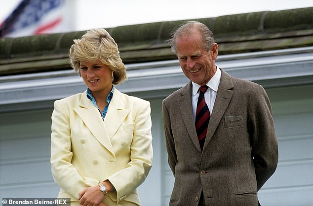 All of Philip's letters to Diana he signed ‘With fondest love, Pa’, and he always referred to himself and the Queen as ‘Pa and Ma’. Pictured: Princess Diana and Prince Philip at a Polo Match in 1987