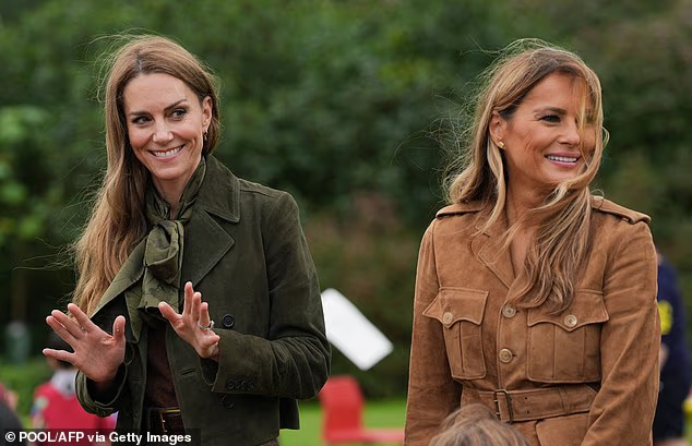 Kate and Melania appeared relaxed and comfortable as they spent the morning together