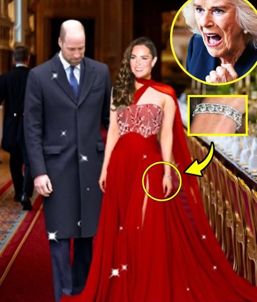 LOOK!! Catherine STEALS ALL EYES In Gorgeous Jenny Beckham Gown As She Debuts Limited Diamond Bracelet That King Charles Gifted to Her – Camilla SPOTTED Furious On Camera