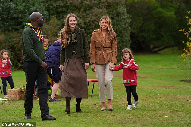 The Princess of Wales and The First Lady spend time with the Squirrels at Frogmore Gardens