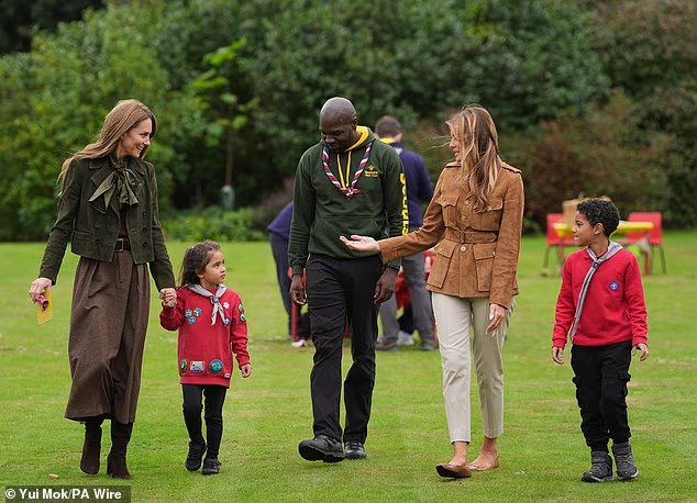 The Princess of Wales and The First Lady spend time with the Squirrels at Frogmore Gardens
