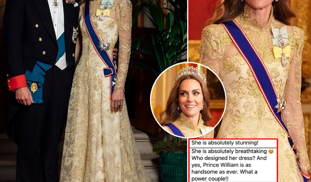 KATE’S BEST LOOK YET? Princess STUNS in GOLD GOWN and DIANA’S TIARA — But What Did That Secret Glance Mean? KATE’S BEST LOOK YET? Princess STUNS in GOLD GOWN and DIANA’S TIARA — But What Did That Secret Glance Mean?