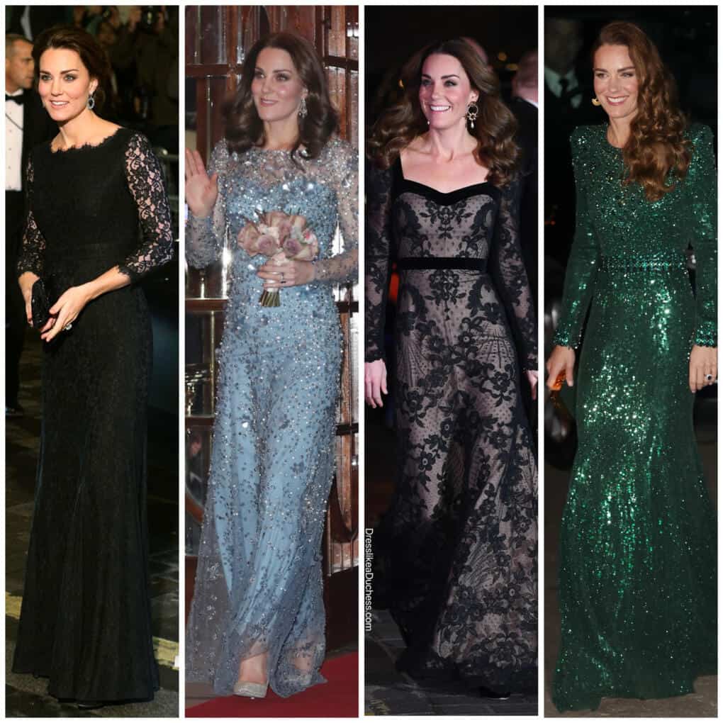 All of Kate Middleton's Best Royal Variety Fashion Moments - Dress Like A  Duchess