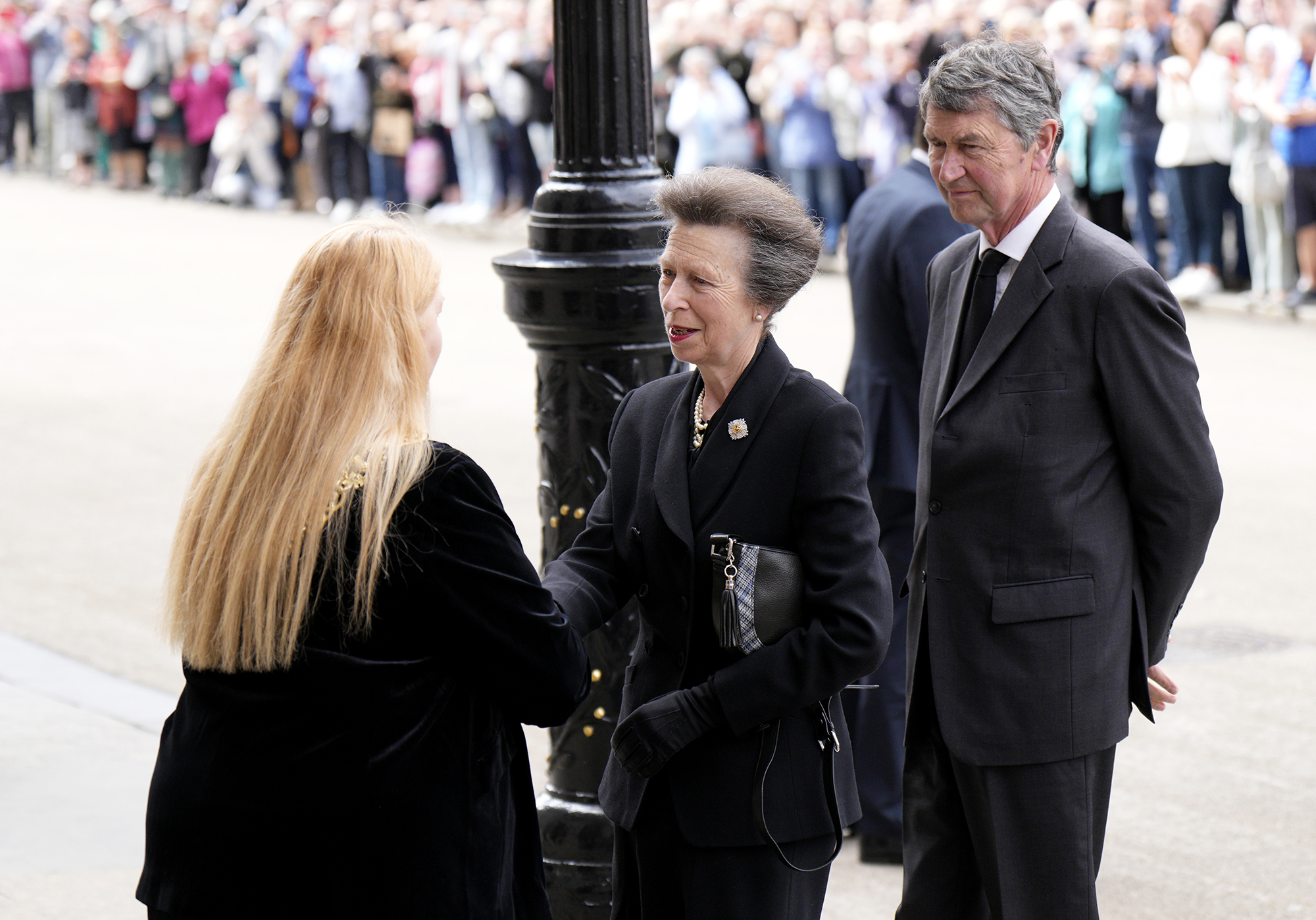 Princess Anne Greets Well-Wishers Ahead of Queen's Funeral | Us Weekly