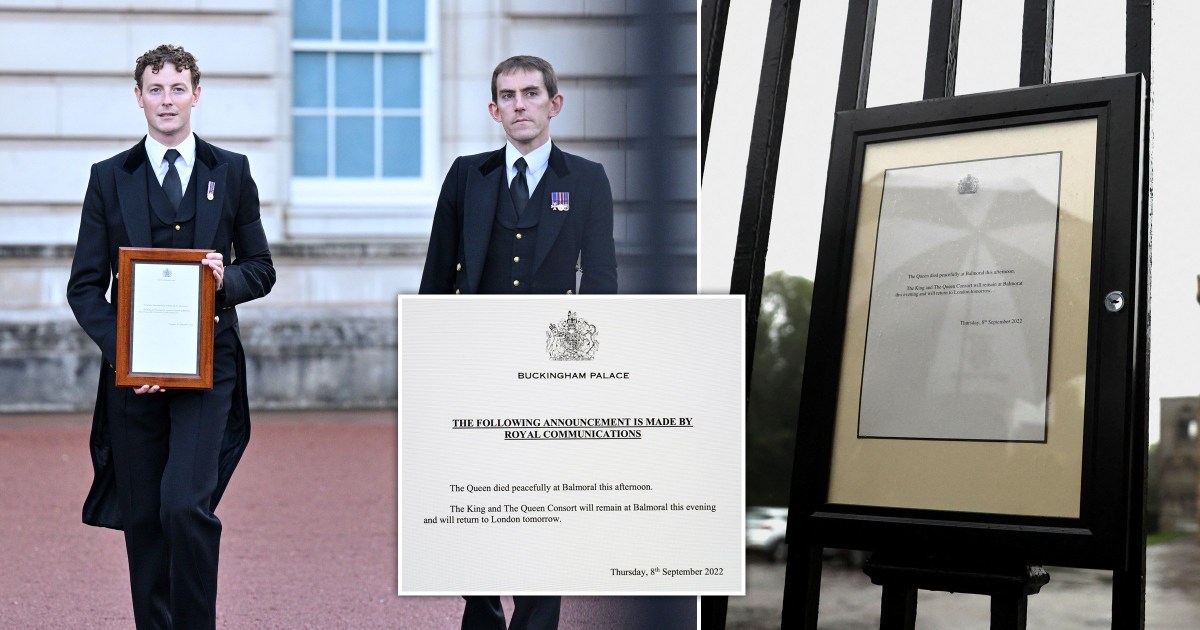 Notice of Queen's death fixed to gates of Buckingham Palace | News UK |  Metro News