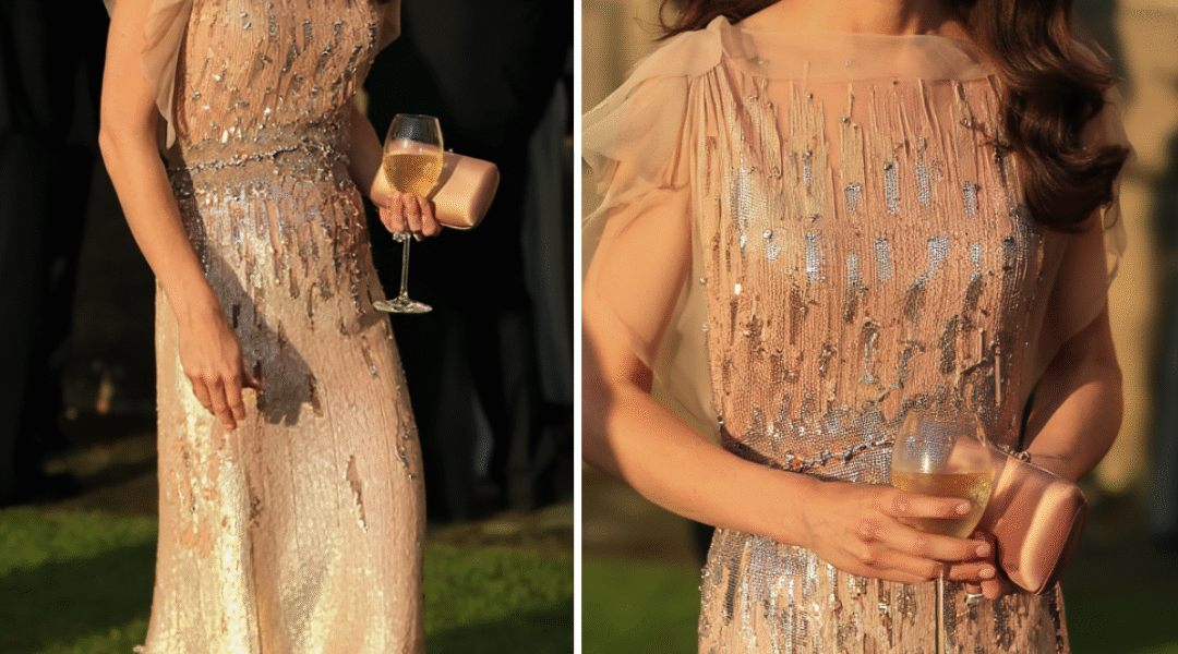 STEAL THE SHOW! All Eyes On Catherine In Jenny Packham Glittering Pink Gown and Queen’s Iconic Jewelry Set At Tea Party At Buckingham Palace STEAL THE SHOW! All Eyes On Catherine In Jenny Packham Glittering Pink Gown and Queen’s Iconic Jewelry Set At Tea Party At Buckingham Palace