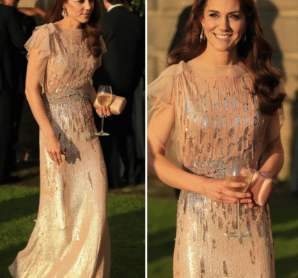 STEAL THE SHOW! All Eyes On Catherine In Jenny Packham Glittering Pink Gown and Queen’s Iconic Jewelry Set At Tea Party At Buckingham Palace STEAL THE SHOW! All Eyes On Catherine In Jenny Packham Glittering Pink Gown and Queen’s Iconic Jewelry Set At Tea Party At Buckingham Palace