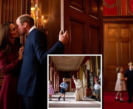 “Hide-and-Seek in the Castle” turned into something no one expected…  The royal children thought it would be just another game — count to twenty, chase through the halls, tumble through velvet curtains, and laugh as the suits of armor squeaked with every bump.  But then came the twist.  Prince Adrian and Princess Celeste disappeared longer than anyone expected. The children searched high and low — behind thrones, under banquet tables, even in the kitchens where the maids were giggling and whispering.  Finally, with a burst of laughter, the little ones flung open an old wooden wardrobe… and there they were. The Prince and Princess, hiding together, sharing a kiss, caught in the most unexpected royal “scandal” of the century. The children squealed “Ewwww!” but their laughter filled the castle, echoing louder than the falling curtains.  Sometimes love isn’t about crowns, palaces, or titles. Sometimes, it’s about stealing a kiss in the middle of hide-and-seek and reminding everyone that romance lives in the smallest, silliest, sweetest of moments