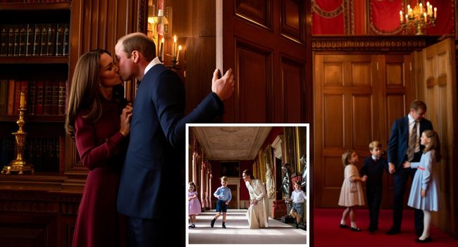 “Hide-and-Seek in the Castle” turned into something no one expected…  The royal children thought it would be just another game — count to twenty, chase through the halls, tumble through velvet curtains, and laugh as the suits of armor squeaked with every bump.  But then came the twist.  Prince Adrian and Princess Celeste disappeared longer than anyone expected. The children searched high and low — behind thrones, under banquet tables, even in the kitchens where the maids were giggling and whispering.  Finally, with a burst of laughter, the little ones flung open an old wooden wardrobe… and there they were. The Prince and Princess, hiding together, sharing a kiss, caught in the most unexpected royal “scandal” of the century. The children squealed “Ewwww!” but their laughter filled the castle, echoing louder than the falling curtains.  Sometimes love isn’t about crowns, palaces, or titles. Sometimes, it’s about stealing a kiss in the middle of hide-and-seek and reminding everyone that romance lives in the smallest, silliest, sweetest of moments