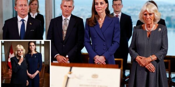 BREAKING: ROYAL SHOCKWAVES THROUGH THE KINGDOM! OMG — what just happened in the Royal Family has left the entire world speechless! During what sources describe as a highly confidential royal conference in Geneva, whispers began to swirl of a decision so shocking, so unexpected, that it could change the future of the monarchy forever… According to royal insiders, the late Queen’s final wish has come to light — and it reportedly names Princess Catherine as the true future heir to the throne. As the revelation unfolded, witnesses say Queen Camilla broke down in tears, unable to contain her emotions. The room fell silent. Advisors looked stunned. And across England, hearts skipped a beat. Could this really mean that Catherine — the nation’s beloved Princess — is destined to lead the Crown into a new era? Royal watchers everywhere are buzzing: Has the throne just shifted hands behind closed doors? Is this the dawn of a new royal age — one defined by grace, compassion, and the modern power of Princess Catherine? Whether truth or royal rumor, one thing’s certain — the monarchy may never be the same again