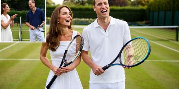 Tennis Tango: When Love Scores the Winning Point! On the royal tennis court, it wasn’t just about the serve and volley — it was about spark and chemistry! Prince William sent his shot straight into the net, and instead of frustration, he was met with a playful smile and a blown kiss from Kate across the court. Laughter echoed louder than any applause as the royal couple proved that sometimes, the best matches aren’t about who wins or loses… but about who laughs together the most. No final scores, no trophies — just joy, giggles, and a reminder that love always finds a way to win