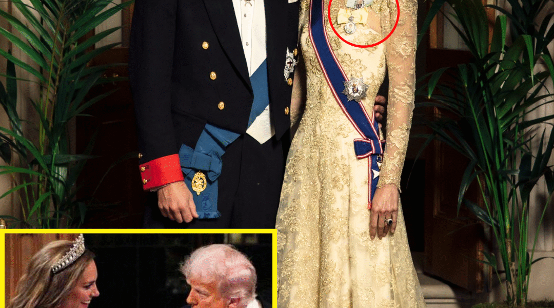 ‘OUR QUEEN’S HERE’ – Catherine BOLD in Impeccable Gold Gown And Lady Diana’s Lover’s Knot Tiara as She Confidently Embraces Her Role at State Banquet!