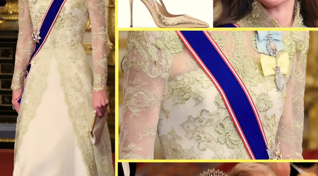 All Eyes On Princess Catherine In Golden Floral Gown and Queen Mary’s Sparkling Tiara at US State Banquet As Her SH0CKING Message Behind Her Stunning Outfit Leaves Windsor SPEECHLESS