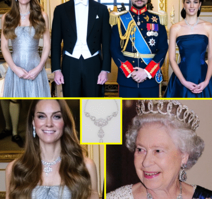 OMG! Princess Catherine STEALS ALL EYES In Glittering Gown And Late Queen’s M Diamond Necklace At State Dinner For Jordan Royals OMG! Princess Catherine STEALS ALL EYES In Glittering Gown And Late Queen’s M Diamond Necklace At State Dinner For Jordan Royals