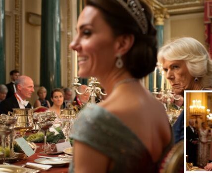 CHAOS IN THE PALACE! Camilla “FURIOUS” as Catherine STUNS in Diana’s £4 MILLION Tiara & Queen’s Diamond Earrings at the State Banquet! The royal drama is heating up like never before! At the recent State Banquet, Catherine (aka Kate Middleton) left everyone speechless, wearing Princess Diana’s iconic Spencer Tiara and the Queen’s priceless diamond earrings — and all eyes were on her! But while Catherine was dazzling in the spotlight, sources close to Camilla say she was “absolutely FURIOUS” at being overshadowed by her stepdaughter’s sparkling appearance. Could this be the start of a royal rift? Read on to find out why this moment has ignited tensions and what it means for the future of the British monarchy!