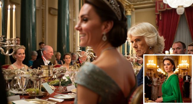 CHAOS IN THE PALACE! Camilla “FURIOUS” as Catherine STUNS in Diana’s £4 MILLION Tiara & Queen’s Diamond Earrings at the State Banquet! The royal drama is heating up like never before! At the recent State Banquet, Catherine (aka Kate Middleton) left everyone speechless, wearing Princess Diana’s iconic Spencer Tiara and the Queen’s priceless diamond earrings — and all eyes were on her! But while Catherine was dazzling in the spotlight, sources close to Camilla say she was “absolutely FURIOUS” at being overshadowed by her stepdaughter’s sparkling appearance. Could this be the start of a royal rift? Read on to find out why this moment has ignited tensions and what it means for the future of the British monarchy!