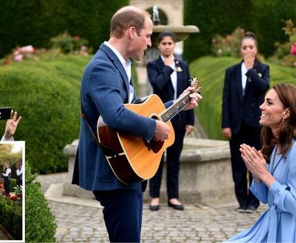 When romance meets royal mischief… you get comedy gold! Rumor has it Prince William once tried to sweep Duchess Kate off her feet with a surprise serenade in the palace garden. Guitar in hand, under the moonlight—it was meant to be a storybook moment. But of course, the royal kids had other plans! Prince George, ever the cheeky heir, reportedly filmed the whole performance—then added his own hilarious sound effects. From cartoon “boings” on the guitar strums to dramatic applause at all the wrong moments, his “director’s cut” had Kate in stitches and palace staff laughing for weeks. Even little Louis got in on the fun later, recreating his dad’s performance with over-the-top dramatics that left everyone rolling with laughter. What started as a romantic serenade became a full-blown family comedy skit—proof that even royal love stories aren’t perfect… and that’s what makes them unforgettable When romance meets royal mischief… you get comedy gold! Rumor has it Prince William once tried to sweep Duchess Kate off her feet with a surprise serenade in the palace garden. Guitar in hand, under the moonlight—it was meant to be a storybook moment. But of course, the royal kids had other plans! Prince George, ever the cheeky heir, reportedly filmed the whole performance—then added his own hilarious sound effects. From cartoon “boings” on the guitar strums to dramatic applause at all the wrong moments, his “director’s cut” had Kate in stitches and palace staff laughing for weeks. Even little Louis got in on the fun later, recreating his dad’s performance with over-the-top dramatics that left everyone rolling with laughter. What started as a romantic serenade became a full-blown family comedy skit—proof that even royal love stories aren’t perfect… and that’s what makes them unforgettable