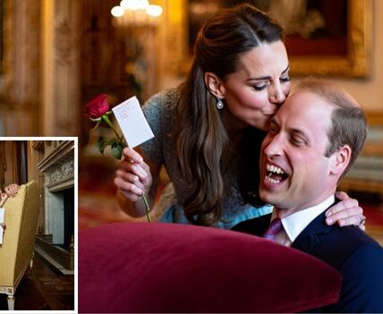 Royal Hide-and-Seek: Prince William is Missing… for Love!  Who says royal romance is all tiaras and traditions? Sometimes, it’s a little mischief and a lot of love! On a quiet Sunday at Kensington Palace, Kate couldn’t find Prince William anywhere — not in the study, not in the garden, not even in the kitchen (where he occasionally steals a cookie or two).But after a short search, she finally found him… hiding behind the sofa! And what was he holding? A single red rose and a cheeky little note that read: “Found you = kiss you.”  Kate just smiled, rolled her eyes, and kissed him anyway. “I see your royal duties now include romance,” she teased. William’s reply? “Always — you’re in charge of love.” It’s these little moments that make us fall in love with them all over again — not the crowns, not the cameras, but the laughter, the playfulness, and the genuine affection that still shines after all these years. Because sometimes, true love isn’t about grand gestures — it’s about hiding behind a sofa with a rose and a smile that says you still make my heart skip a beat