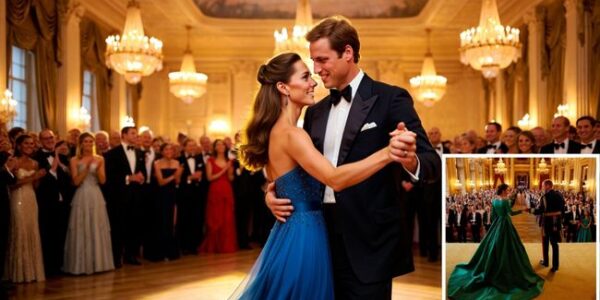 Last night felt like stepping into a living fairytale… In a hall glowing with golden light and echoing with ancient folk songs, all eyes turned to Duchess Kate and Prince William. Hand in hand, they moved to the center of the ballroom, and in that magical moment, time seemed to stop. Their every step radiated elegance, romance, and a passion rarely glimpsed behind royal walls. This wasn’t just a dance—it was a breathtaking story of love, legacy, and timeless beauty unfolding right before us. Witnessing them together was like watching royalty transform into poetry in motion. For a few unforgettable minutes, the grandeur of tradition merged with the raw power of love, leaving the audience spellbound
