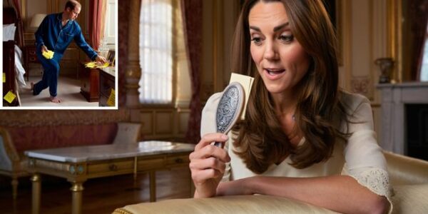 SECRET ROYAL LOVE NOTES REVEALED! Forget diamonds, palaces, and crowns… Prince William just proved that the real treasure is romance! Palace cleaners recently uncovered something shocking yet sweet: William has been leaving love poems on Kate’s HAIRBRUSH! One note read: “Roses are red, violets are blue, who needs a crown? I just need you.” Yes, the future King of England is out here writing poetry like a lovestruck teenager—and hiding it in the most unexpected places. Witnesses say Kate was left laughing (and blushing!) at her husband’s sneaky romantic gesture.  If the next King can find time to write poems on sticky notes, what’s stopping the rest of us?