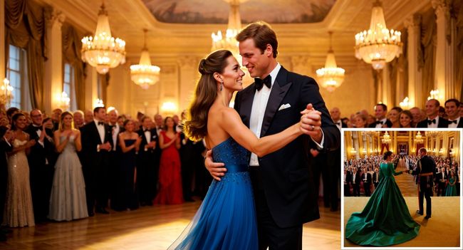 Last night felt like stepping into a living fairytale… In a hall glowing with golden light and echoing with ancient folk songs, all eyes turned to Duchess Kate and Prince William. Hand in hand, they moved to the center of the ballroom, and in that magical moment, time seemed to stop. Their every step radiated elegance, romance, and a passion rarely glimpsed behind royal walls. This wasn’t just a dance—it was a breathtaking story of love, legacy, and timeless beauty unfolding right before us. Witnessing them together was like watching royalty transform into poetry in motion. For a few unforgettable minutes, the grandeur of tradition merged with the raw power of love, leaving the audience spellbound