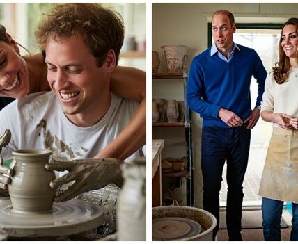 “Royal Date Night: William & Kate Get Covered in Clay in Pottery Class — And Fans Joke ‘This Scene Should Be on Netflix!’” On a rare evening away from royal duties, William and Kate opted for something simple: sitting next to each other in pottery class. The clay was soft on the wheel, and laughter echoed throughout the room, evoking memories of their early years as young students.  When Kate’s hand started to shake, William gently placed his hand on top of hers, together, adjusting the lines. An onlooker revealed:  “He whispered nine words that made her tear up instantly.”  That moment was not just art, but a lasting love reshaped, amidst all the turmoil and public opinion out there.  👉 Full romantic story below 👇 Details inside — you won’t believe the tender words William chose…