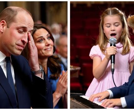 Princess Charlotte and Prince George performed the piano and sang a duet of “We’re always here” on the birthday of Queen Diana. “Wherever you are, we still remember you” the two children touched the audience with a single word. The last thing Charlotte said caused a great shock to Prince William, making him burst into tears.