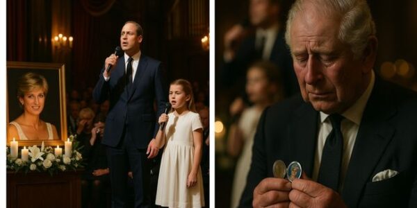 “Princess Charlotte Joins Prince William in Emotional Duet at Princess Diana’s 62nd Birthday Memorial – Royal Family Moved to Tears” – The memorial space for Queen Diana this year was already filled with emotions, but everything seemed to explode when Princess Charlotte suddenly held Prince William’s hand and sang a duet dedicated to the grandmother she never had the chance to meet. Her immature but clear voice combined with William’s warmth created a moment that left everyone present speechless. Members of the Royal Family, from Charles to Kate, could not hold back their tears. That moment was not just a performance, but also a “musical letter” to Diana – an invisible thread connecting three generations. And the moment Charlotte sang the last note, the audience exploded with applause mixed with sobs. It was the first time the public witnessed a sacred continuity: Diana’s maternal love and legacy were passed down through the voices of her children and grandchildren…Full story below 👇