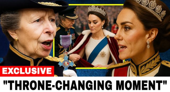 “Princess Anne Crowns Catherine With ‘Monarch’s Honour’ in Shocking Trooping the Colour Power Shift” – This year’s Trooping the Colour parade, which is a familiar royal event, unexpectedly turned into a historic moment when Princess Anne stepped forward, handing Princess Catherine the rare symbol of power known as “Monarch’s Honour.” Amidst the sound of trumpets and drums and the gazes of thousands of spectators, this sudden action was immediately seen as a “surprise power shift” – a public acknowledgement of Kate’s increasingly prominent role in the Royal family. The entire audience held its breath, then erupted in applause and murmurs of discussion: could this be a sign of a new era? In the solemn atmosphere, Catherine’s eyes lit up with emotion, while Anne coldly stepped back, leaving behind a moment that stunned the entire nation.
