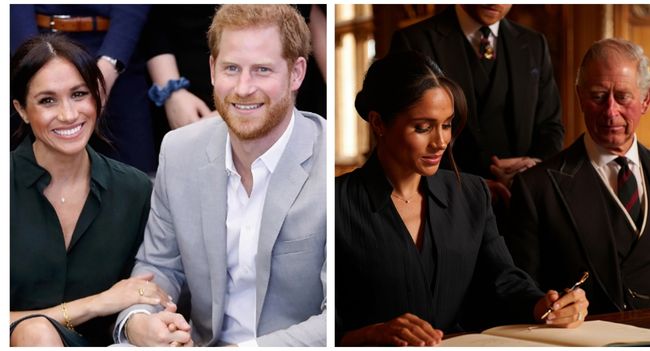 EXCLUSIVE: Prince Harry and Meghan have returned to England, King Charles welcomed them in secret. According to close sources, as soon as they arrived at the palace, King Charles made Meghan Markles sign a commitment to give up the title of “Princess”, then gave Harry – his son – new power to help him stand firm in the British royal family. The most shocking thing is that the content of the commitment revealed the things Meghan had to endure so that Harry could rise to run the United Kingdom, making close contacts surprised by Meghan’s decision to stand behind her.