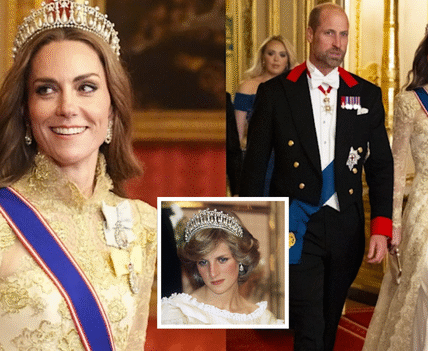 Kate Middleton Wears a “Breathtaking” 5,584 Pair of Queen Elizabeth’s Earrings With a Deeper Meaning Than Meets the Eye. Donald Trump’s visit to the UK this time is also an opportunity for Princess Kate to affirm to the world that she has inherited all of Queen Diana’s legacy. And here she wants to implicitly declare that she will be the future “Queen” of the UK, Meghan is no longer an “obstacle” to her step to the throne.