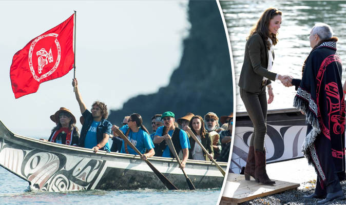 Kate Middleton Duchess of Cambridge and William row in a canoe to remote  Canadian island | Royal | News | Express.co.uk