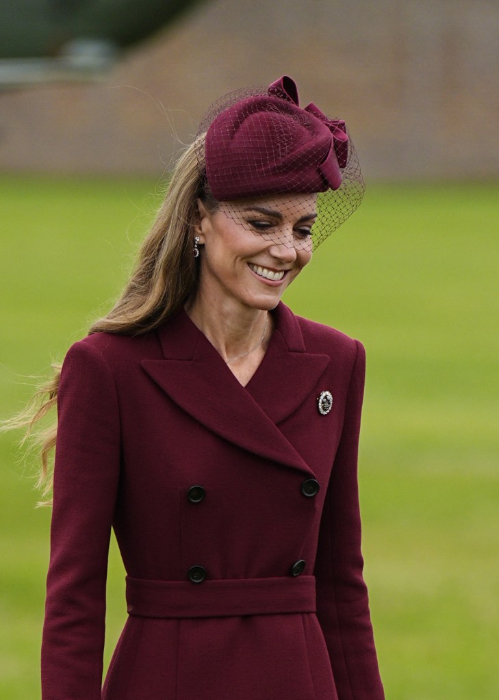 Princess Catherine smiling at a state visit.