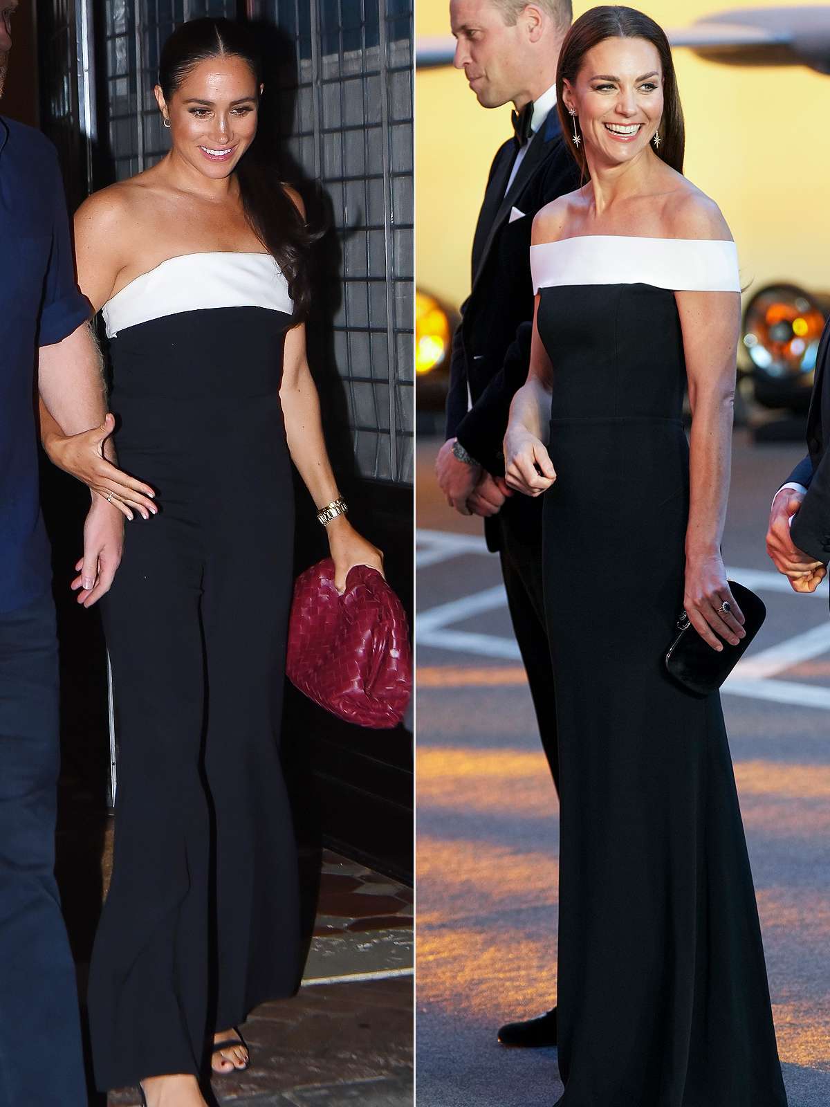 Meghan Markle and Kate Middleton Twin in Black and White Ensembles