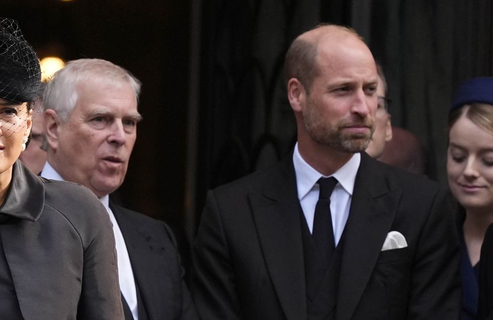 Prince William stands silent as Prince Andrew tries to chat with future King