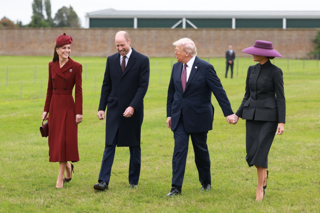 Kate Middleton, Prince William, President Trump and Melania Trump during Wednesday's state visit