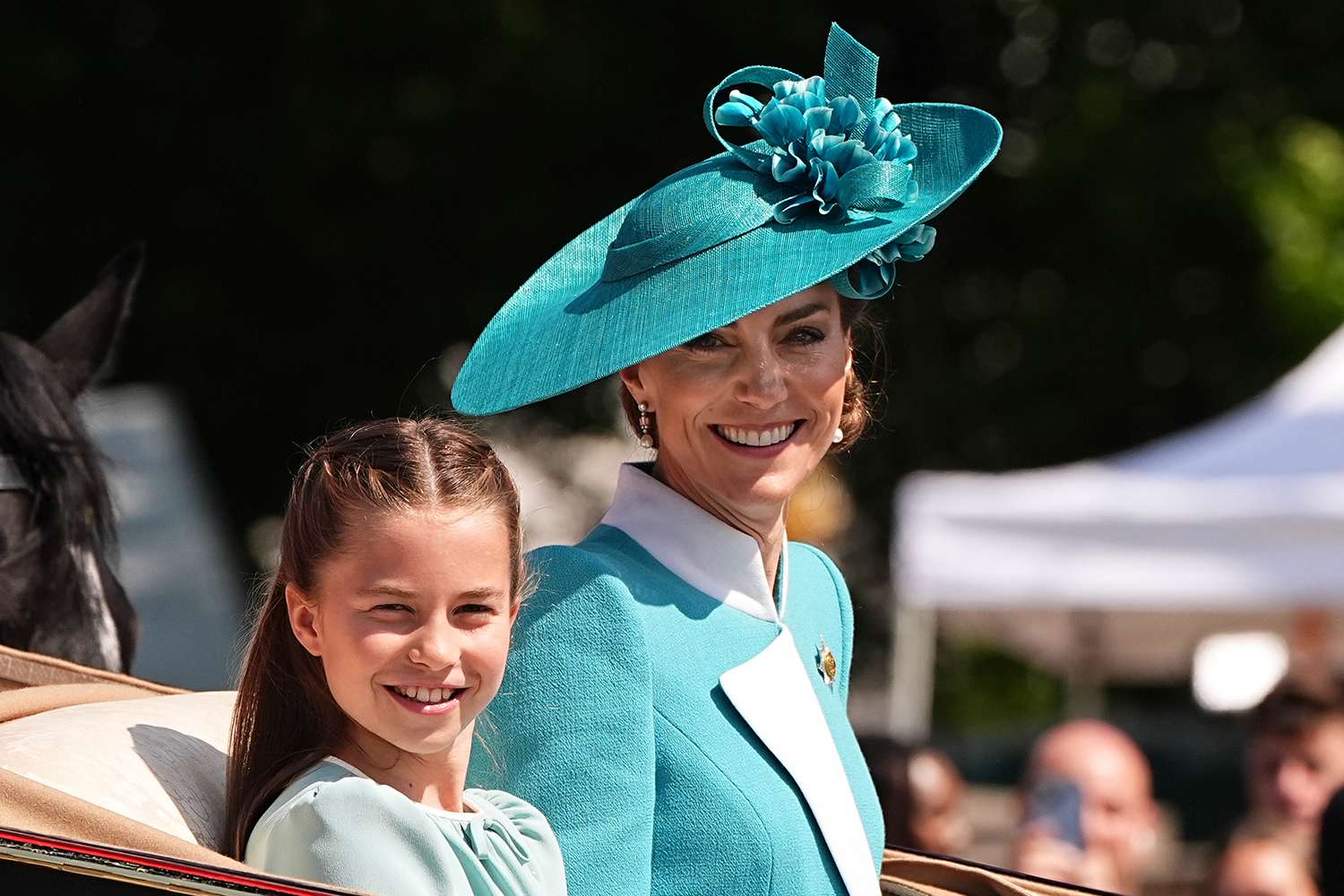 Kate Middleton and Princess Charlotte, 10, Twin at Trooping the Colour