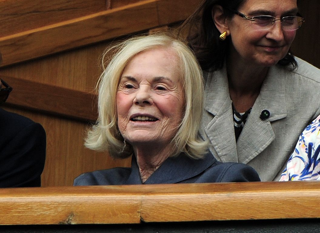 Duchess of Kent smiling in royal box at Wimbledon