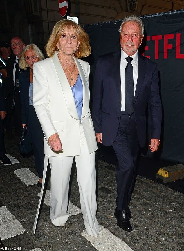 Victoria's parents, Jackie and Tony Adams, were among the guests at the party