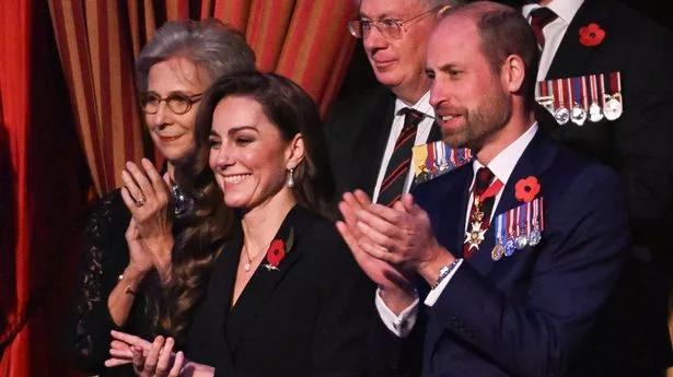 Kate Middleton beams as she joins King and Prince William for poignant  Remembrance event - Mirror Online