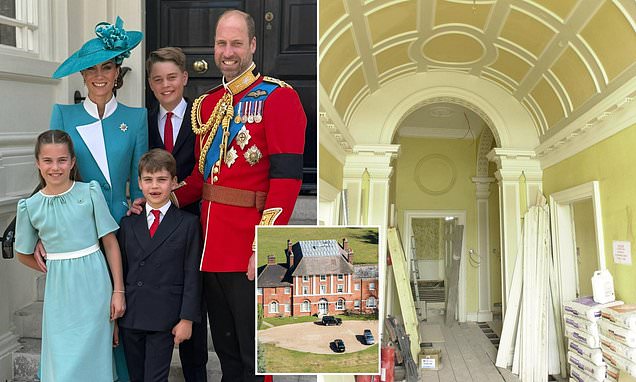 Inside Kate and William's 'forever home': Prince and Princess of Wales' new eight-bed Windsor mansion boasts a chandelier-lit ballroom, tennis court and spectacular views | Daily Mail Online