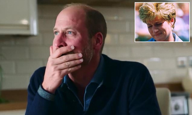 Prince William's heartbreaking tears of compassion for a widow who lost her husband and baby resemble Princess Diana's unashamed empathy | Daily Mail Online