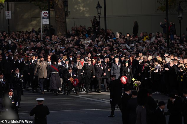 Some 10,000 armed forces veterans will take part in the Royal British Legion's march-past through Whitehall, alongside about 20 Second World War veterans