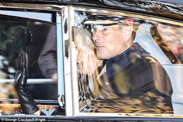 The Duke and Duchess of Edinburgh arrive ahead of the National Service of Remembrance