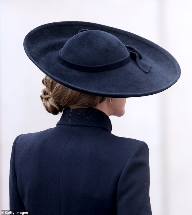 The Princess of Wales wears her hair in a stunning updo for the memorial service