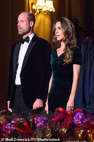 The Prince and Princess of Wales at the Royal Albert Hall for the Royal Variety Performance