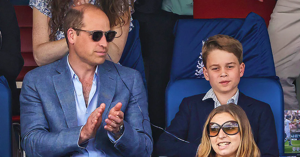 Prince George enjoys day out at the cricket with dad Prince William