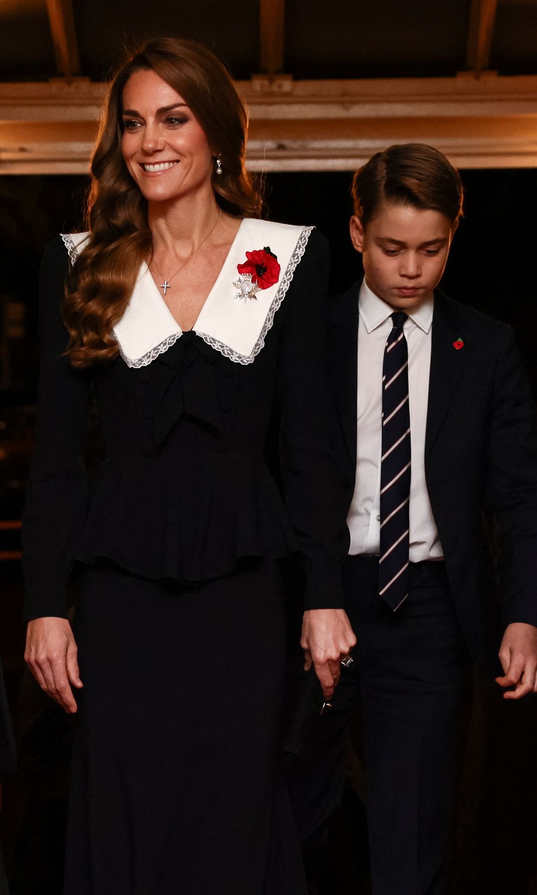 Kate Middleton walking with Prince George